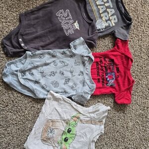 Star Wars Kids Short Sleeve Tee Set - Black, Red, Gray, White